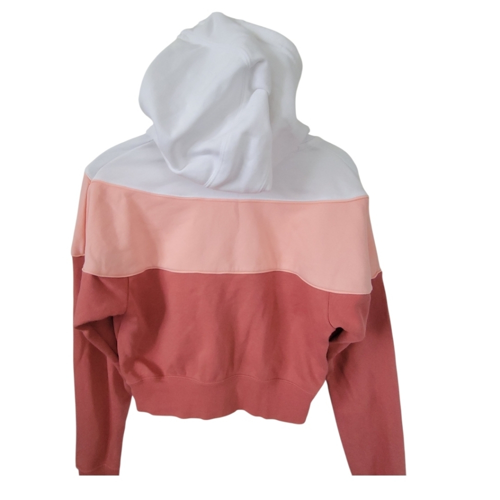 Nike Colorblock Crop Hoodie XS 1/4 Zip Athleisure Streetwear Y2K Sporty Retro - Picture 3 of 10